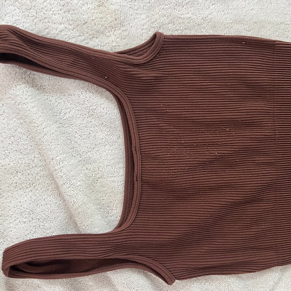 Zara Brown Crop Top